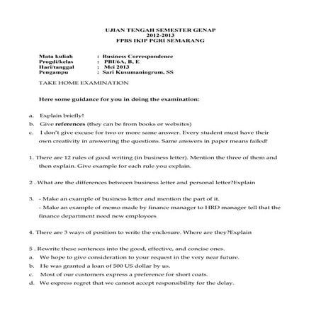 Ujian tengah semester genap