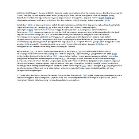 Percobaan v analisa COD air | DOCX