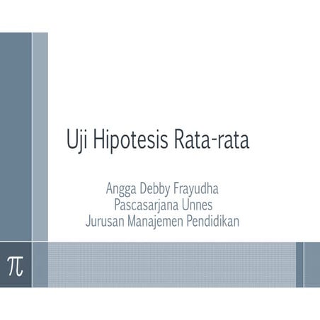 Uji hipotesis rata rata