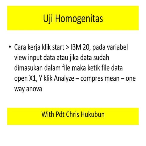 Uji homogenitas