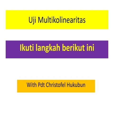 Uji multikolinearitas