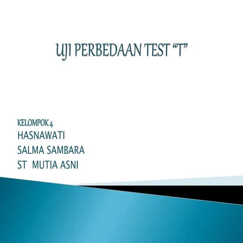Uji perbedaan uji t
