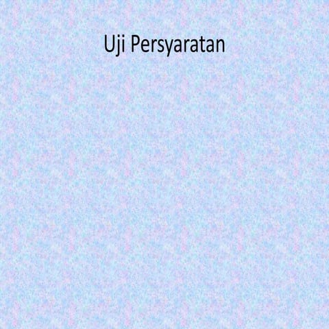 Uji persyaratan