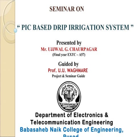 PIC BASED DRIP IRRIGATION SYSTEM