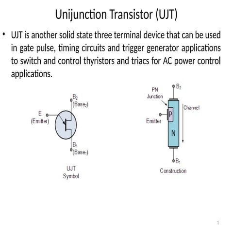 Unijunction transistor (ujt) | PPTX