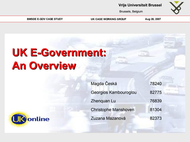 UK E-Gov: An Overview