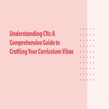 Introduction to CVs (Curriculum Vitae) | Un-klutter