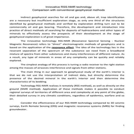 Uk rss technology, comparison with conventional methods