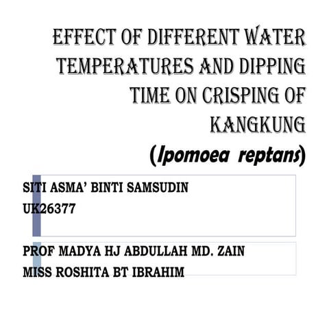 Final Year Project proposal (Degree of Agrotech)