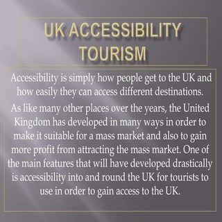 Uk accessibility tourism 