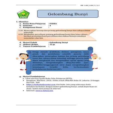 Ukbm 3.10. 1 gelombang bunyi