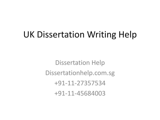 Uk dissertation writing help websites
