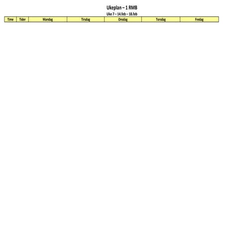 Timeplan 2 kosa 2012 2013 - mal | PDF