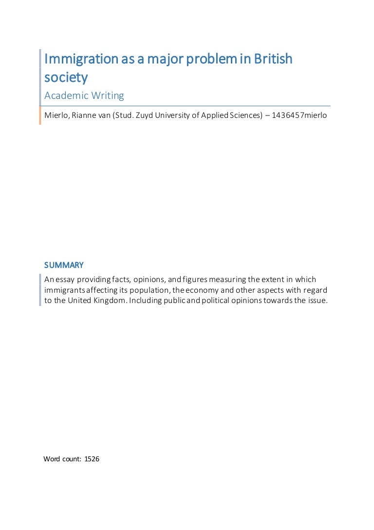 Is Psychology A Science Essay Conscience Essay also Position Paper Essay Uk Essay Immigration As A Major Problem In British Society English Essays Book