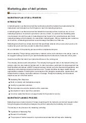 ukessayscom marketing plan of dell printers