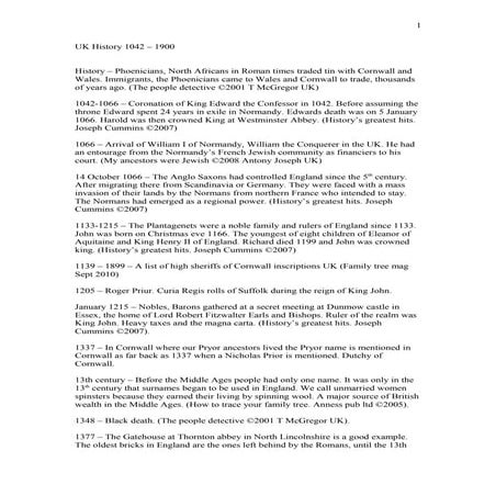 Uk history 1042   1900
