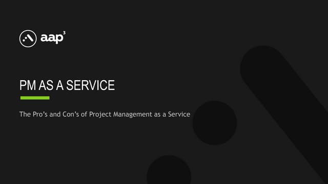 Pro's and Con's of Project Management as a Service