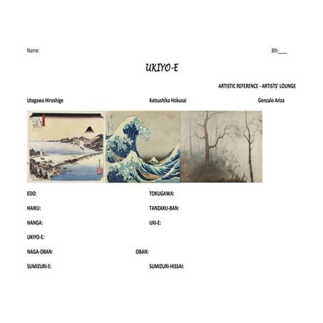 8th Written Workshop: Ukiyo e | DOCX