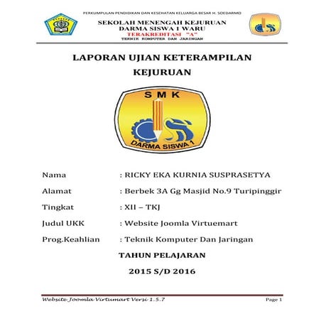 Ukk 2016 - membuat toko online menggunakan virtuemart - ricky eka