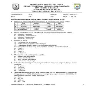 NASKAH SOAL ULANGAN KENAIKAN KELAS ...