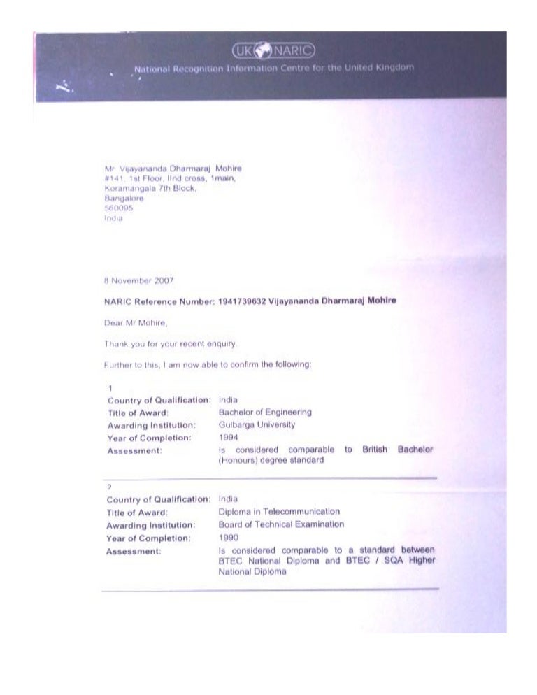 For Organisations: One-O Application For Uk Naric Statement – YLEAV