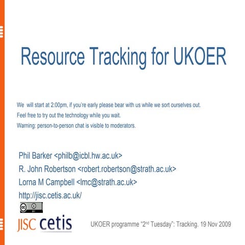 Resource Tracking for UKOER
