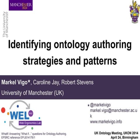 Identifying ontology authoring strategies and patterns