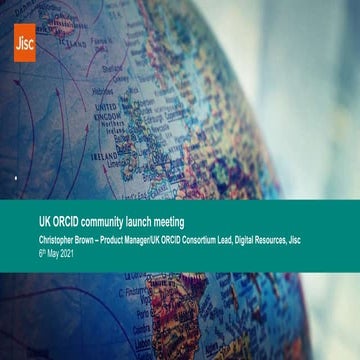 UK ORCID community launch meeting - agenda and introduction