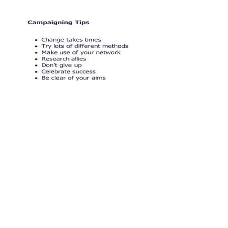 Engaging and influencing parliament 