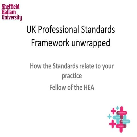 Uk professional standards framework unwrapped fhea v3