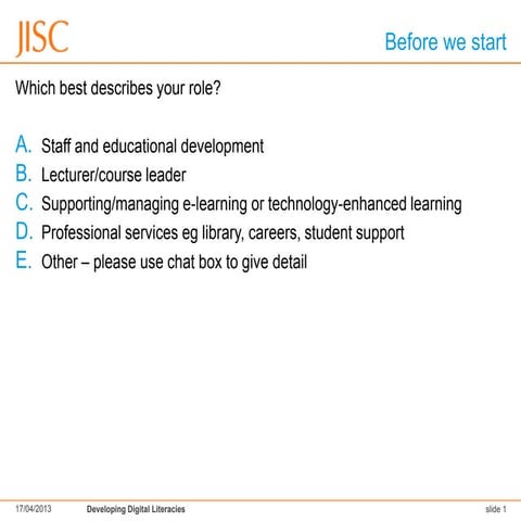 Jisc webinar: Implementing the UKPSF in the digital university
