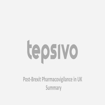 Post-Brexit Pharmacovigilance in UK