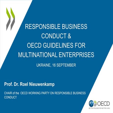 Presentation by Roel Nieuwenkamp at the workshop in Ukraine on responsible bu...