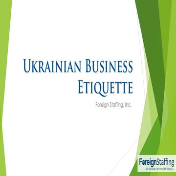 Ukrainian Business Etiquette