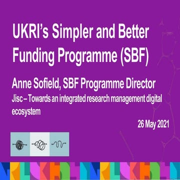 UKRI's simpler and better funding programme