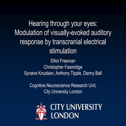 Hearing through your eyes: Modulation of visually-evoked auditory ...
