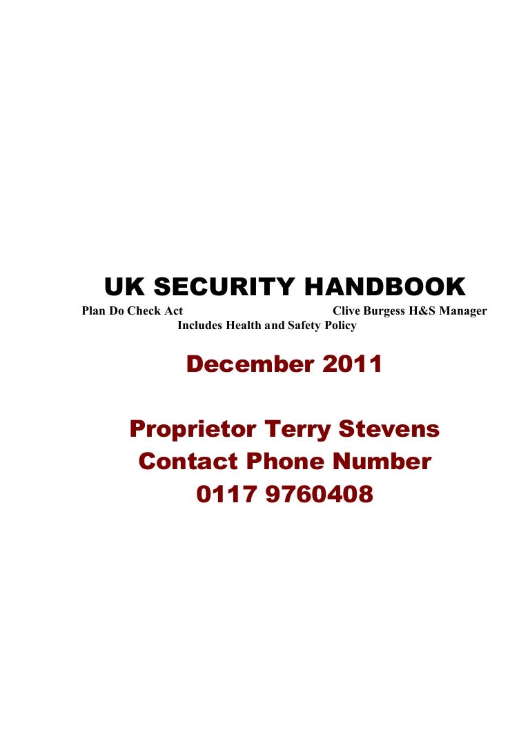 Uk security handbook 2011