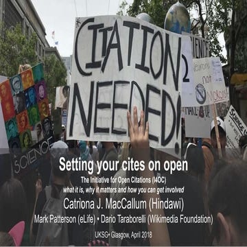 UKSG 2018 Breakout - Setting your cites to open I4OC - Maccallum