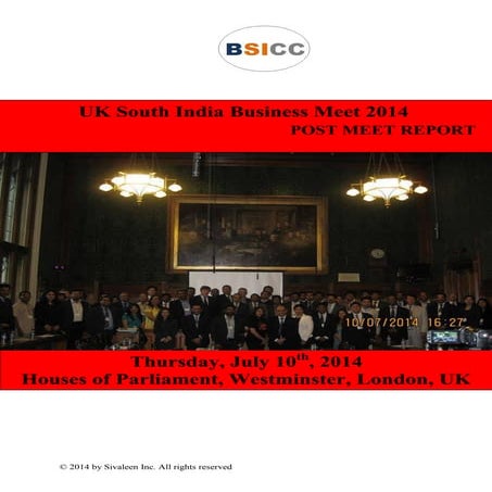 Uk south india business meet 2014   post conference report
