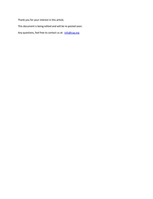 Legislative Report for CT Venture Capitalists, Vol.1 Num.1 