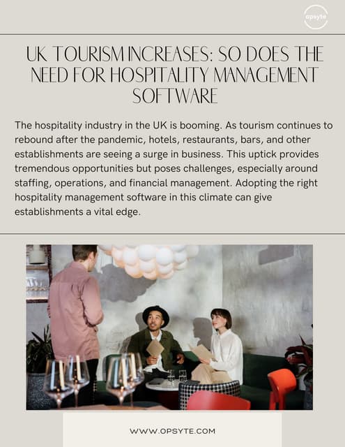 UK Tourism Increases So Does the Need for Hospitality Management Software