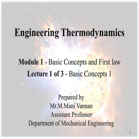 Engineering Thermodynamics-Basic concepts 1