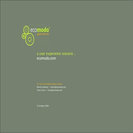 UKUPA WUD09 Meriel Lenfestey: Ecomodo Scenario