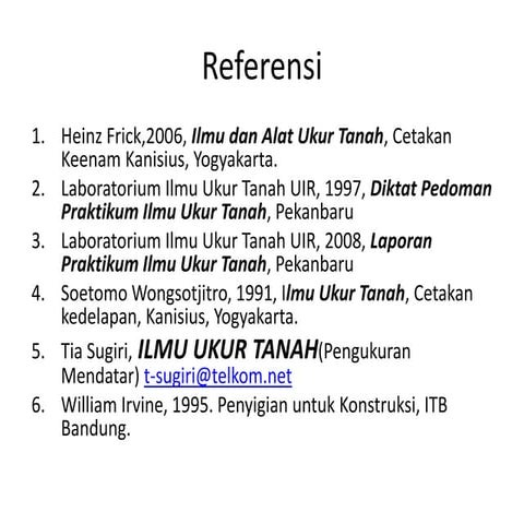 Pengenalan Ilmu Ukur Tanah