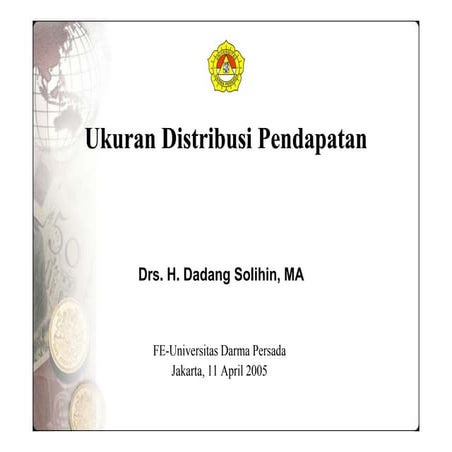 Ukuran Distribusi Pendapatan