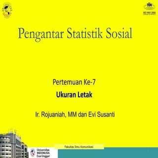 pengantar staistik ukuran letak