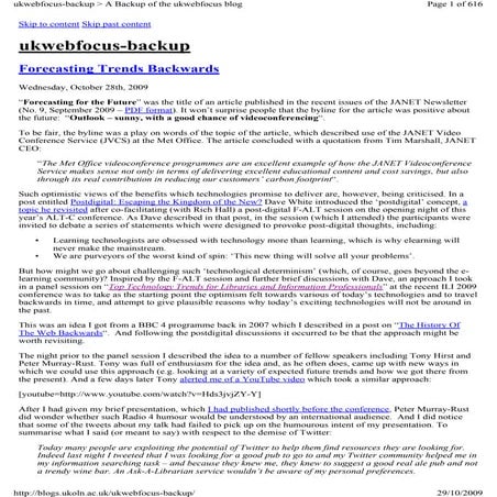 UKWebFocus blog posts