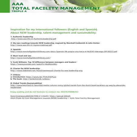 WHITE paper Leadership and Sustainability 