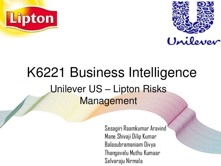 Unilever US Lipton Risks Management with BI