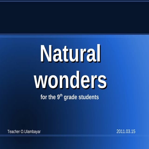 Ulambayar presentation (wonders)